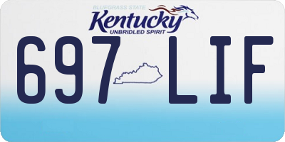 KY license plate 697LIF