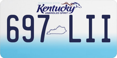 KY license plate 697LII