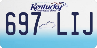 KY license plate 697LIJ