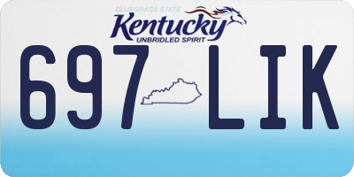 KY license plate 697LIK