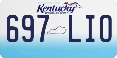 KY license plate 697LIO