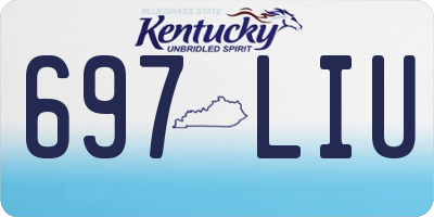 KY license plate 697LIU