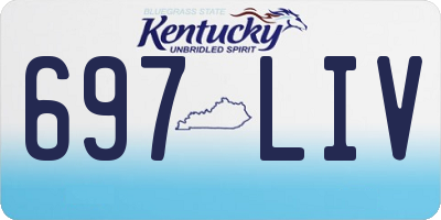 KY license plate 697LIV