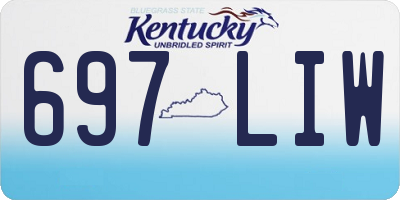 KY license plate 697LIW
