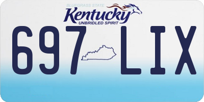 KY license plate 697LIX