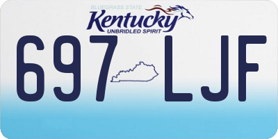 KY license plate 697LJF