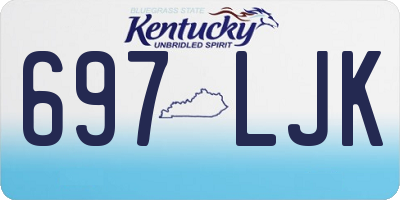 KY license plate 697LJK