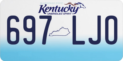 KY license plate 697LJO
