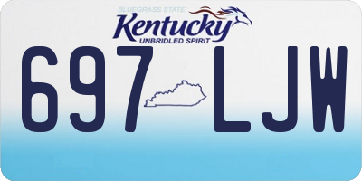 KY license plate 697LJW