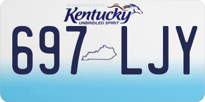 KY license plate 697LJY