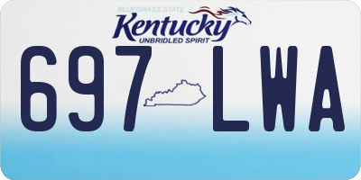 KY license plate 697LWA