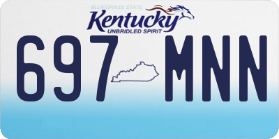 KY license plate 697MNN