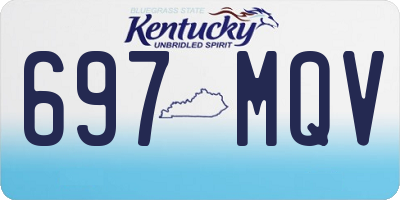 KY license plate 697MQV