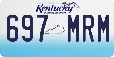 KY license plate 697MRM