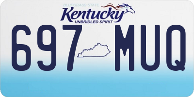 KY license plate 697MUQ