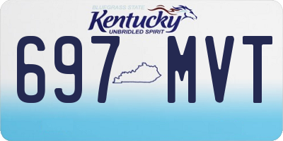 KY license plate 697MVT