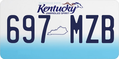 KY license plate 697MZB