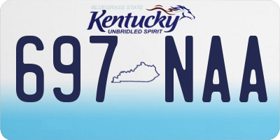 KY license plate 697NAA