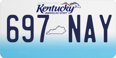 KY license plate 697NAY