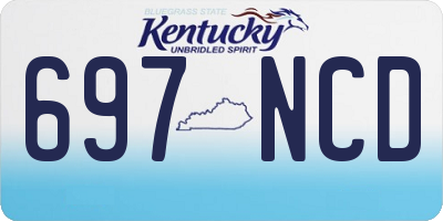 KY license plate 697NCD