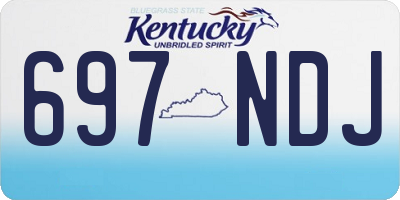 KY license plate 697NDJ