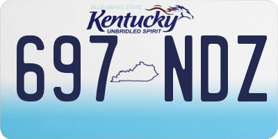 KY license plate 697NDZ