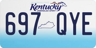 KY license plate 697QYE