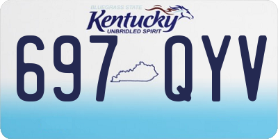 KY license plate 697QYV