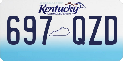 KY license plate 697QZD