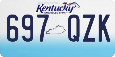 KY license plate 697QZK