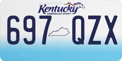 KY license plate 697QZX
