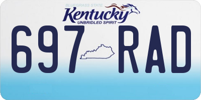 KY license plate 697RAD