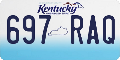 KY license plate 697RAQ