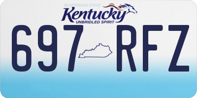 KY license plate 697RFZ