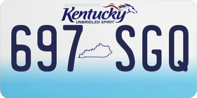 KY license plate 697SGQ