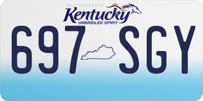 KY license plate 697SGY