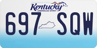 KY license plate 697SQW