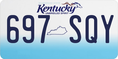 KY license plate 697SQY