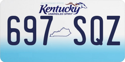 KY license plate 697SQZ