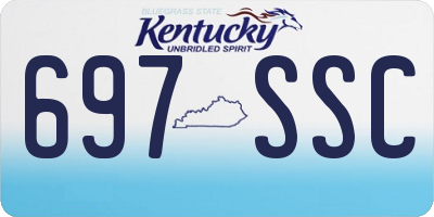 KY license plate 697SSC
