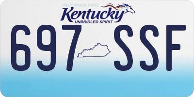 KY license plate 697SSF