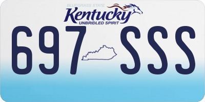 KY license plate 697SSS