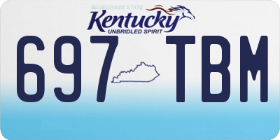 KY license plate 697TBM