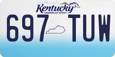 KY license plate 697TUW