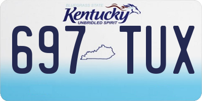 KY license plate 697TUX