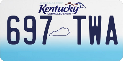 KY license plate 697TWA