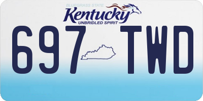 KY license plate 697TWD