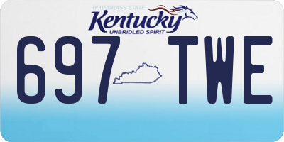 KY license plate 697TWE