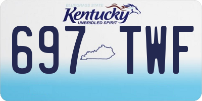 KY license plate 697TWF