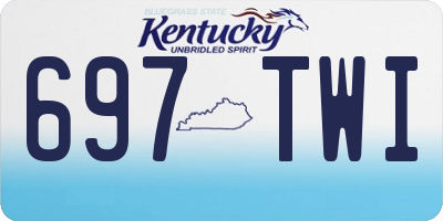 KY license plate 697TWI